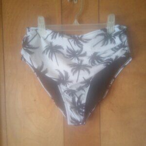Beachsissi Women's Black White Full Coverage Bikini Bottoms Size XL